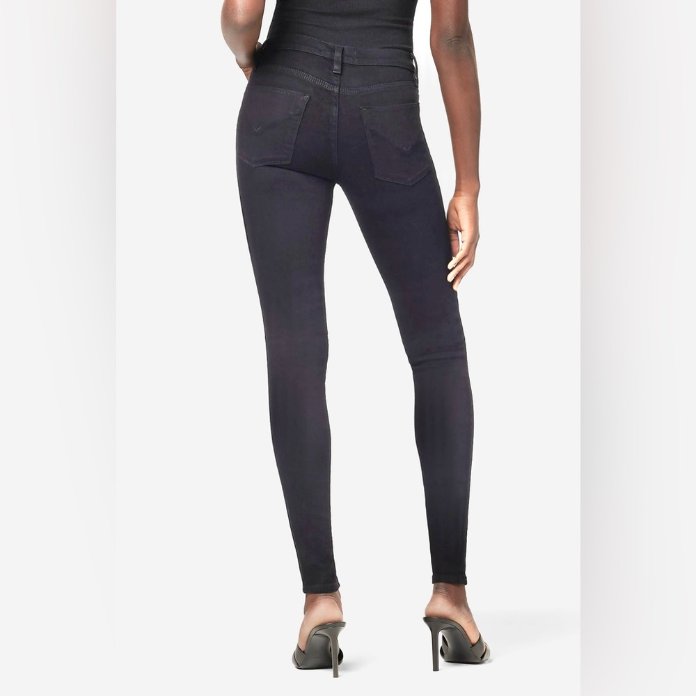 HUDSON Nico Mid-Rise Super Skinny Jeans | Faded Black Sculpting Denim | Size 27